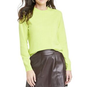 NEW A New Day Women’s Fine Gauge Crewneck Sweater Light Green Large